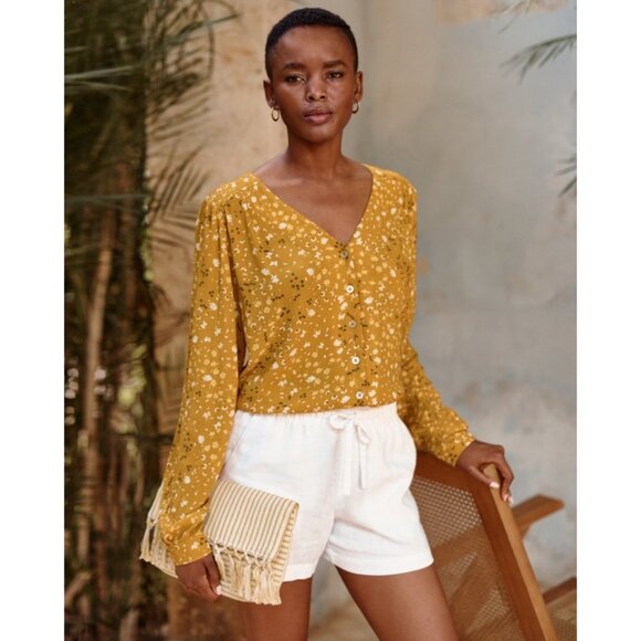 Mercado Global Margarita Clutch Sunset Yellow Stripes Cotton Macrame Fringe - Picture 2 of 14